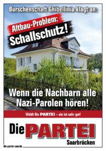 Burschenschaft Ghibellinia klagt an: Altbau-Problem Schallschutz! Wenn die Nachbarn alle Nazi-Parolen hören!