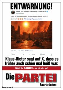 ENTWARNUNG! Klaus-Dieter sagt auf X, dass es früher auch schon mal heiß war.